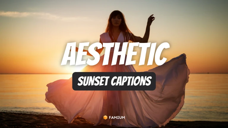 Aesthetic Sunset Captions for Instagram - Famium